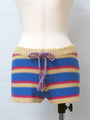 ボーダーニットショートパンツ/BLUE