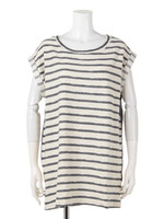 ボーダー裏毛×デニムOP/柄RED