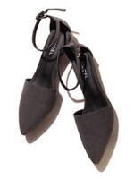 ポインテッドローヒールパンプス/BLK