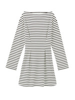 マリンボーダーハイウエストワンピース/ブラック(319)