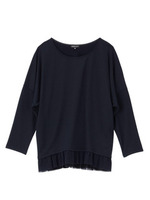 ミニ裏毛リヨセルドルマンカットソー/ネイビー(093)