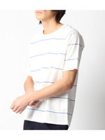 メッシュボーダーTシャツ/ネイビー(393)