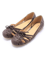 メッシュリボンバレエシューズ/ブラウン系(043)