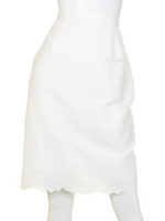 メッシュレースボーダースカート/ホワイト