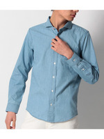 ライトオンスデニムシャツ/サックス(090)