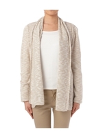 ラメ使いノーボタンニットカーディガン/ベージュ系(452)