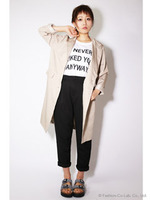 ロングチェスターコート/グレー