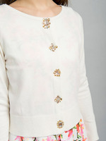 ワントーンビジューカーデ/オフホワイト