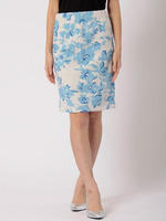 花柄裏毛スカート/グレー