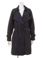 形状記憶エステルトレンチコート/ネイビー