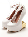 厚底アートヒールシューズ /ホワイト