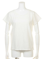 刺繍入りクルーネックTシャツ/KHAKI