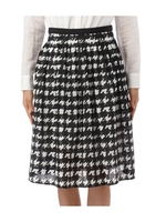 千鳥格子柄ミディ丈ギャザースカート/カーキ系(127)