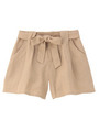 麻混タックショートパンツ/ベージュ系(053)