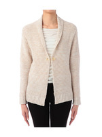 杢テープヤーンニットカーディガン/ベージュ系(051)