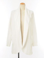 裏起毛フード付コート/オフホワイト