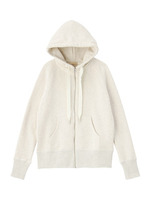 裏毛ラグランスリーブジップアップパーカ/ブラック(016)