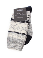 Magon フェアアイル柄ソックス/グレー(412)
