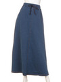 カットデニムマキシスカート/ブルー