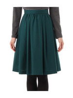 ギャザーミディスカート/グリーン系(023)