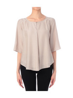 シルクレーヨンタックブラウス/ベージュ系(051)