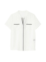 スキッパースタンドカラーシャツ/ホワイト(001)