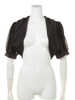 裏地レースビジュー付きボレロ/ブラック