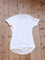 Boat neck big tee/WHITE