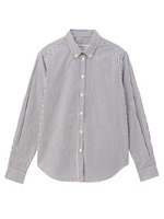 ボタンダウンストライプシャツ/サックス(390)