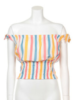 マルチストライプオフショル/PNK