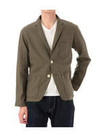 しわ加工シャツジャケット/カーキ系(024)