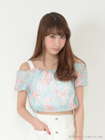 シアーフラワーTOPS/ブルー