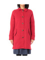 ダブルフェイスステンカラーコート/レッド(062)