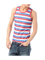 ヘリンボーンボーダータンクトップ/レッド系(162)