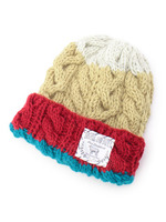 配色ケーブルニットワッチ/ベージュ(152)