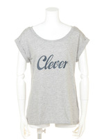 cleverロゴTシャツ/グレー