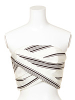 【CAMEO】SMOKE CHAIN TOP/STRIPE