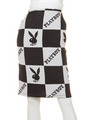 【Joyrich×PLAYBOY】Playboy Checkered Knit Tube Skirt/BLACK