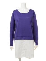 【KBF+】シャツレイヤードワンピース/BLUE