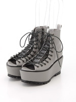 レースアップブーツ/ライトグレー