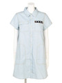 AIRY DENIM SHIRT DRESS/LtINDIGO