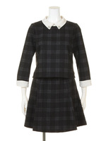 COLLARED SET UP/ブラック