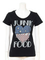 JUNKFOOD ハート&ロゴ Tシャツ/Blackwash(BKWA)