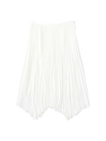 イレギュラーヘムプリーツスカート/ホワイト(001)