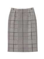 グレンチェックペンシルスカート/ブラック(219)