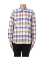 コットンチェックシャツ/ベージュ系(254)