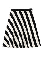 バイアスボーダーミラノリブスカート/ホワイト(301)