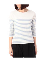 パネルボーダーニット/ライトブルー(391)