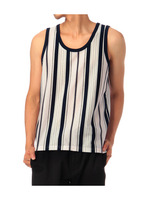 ランダムストライプタンクトップ/ネイビー系(393)