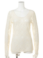 レーススカラップカット/ナチュラル